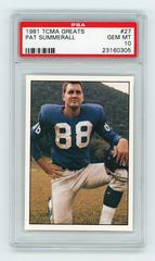 Pat Summerall Football Cards 1981 TCMA Greats Prices