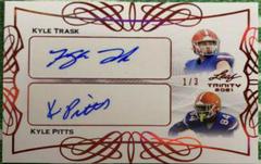 Kyle Trask, Kyle Pitts #DA-12 Football Cards 2021 Leaf Trinity Dual Autographs Prices
