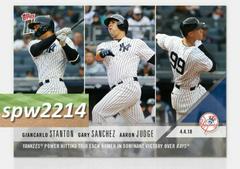 Aaron Judge, Gary Sanchez, Giancarlo Stanton #35 Baseball Cards 2018 Topps Now Prices