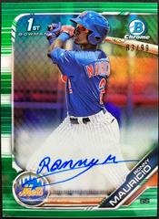 Ronny Mauricio [Green Refractor] #PA-RM Baseball Cards 2019 Bowman Prospect Autographs Prices
