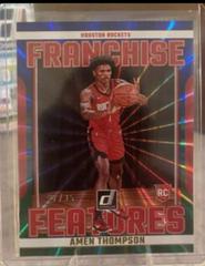 Amen Thompson [Blue Green] #26 Basketball Cards 2023 Panini Donruss Franchise Features Prices