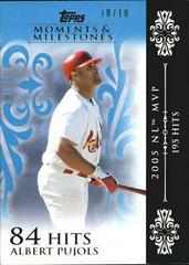 Albert Pujols [Blue] Baseball Cards 2008 Topps Moments & Milestones Prices