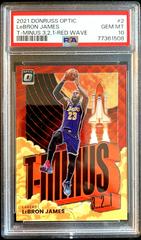 LeBron James [Red Wave] #2 Basketball Cards 2021 Panini Donruss Optic T Minus 3 2 1 Prices