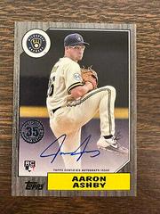 Aaron Ashby [Black] Baseball Cards 2022 Topps 1987 Autographs Prices