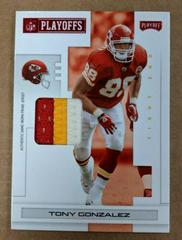 Tony Gonzalez [Material Red Prime] #50 Football Cards 2007 Playoffs NFL Prices