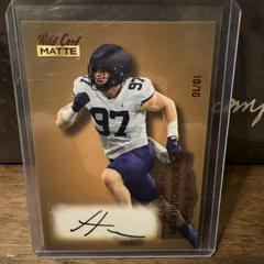 Aidan Hutchinson [Gold Red Foil] Football Cards 2022 Wild Card Matte Autographs Prices