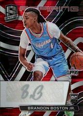 Brandon Boston Jr. [Black Light] Basketball Cards 2021 Panini Spectra Aspiring Autographs Prices