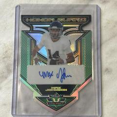 Max Johnson [Green] Football Cards 2022 Leaf Valiant Autographs Honor Guard Prices