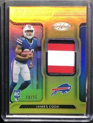 James Cook [Gold] #NGJ-JC Football Cards 2022 Panini Certified New Generation Jerseys Mirror Prices
