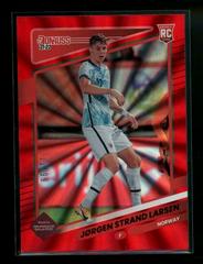 Jorgen Strand Larsen [Red Laser] Soccer Cards 2021 Panini Donruss Road to Qatar Prices