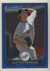 Clayton Kershaw [Blue Refractor] #45 Baseball Cards 2012 Bowman Chrome Prices