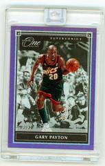 Gary Payton [Purple] Basketball Cards 2019 Panini One and One Prices