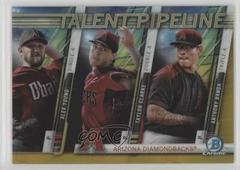 Alex Young, Taylor Clarke, Anthony Banda [Gold Refractor] #TP-ARI Baseball Cards 2017 Bowman Talent Pipeline Prices