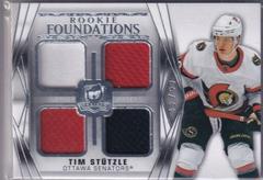 Tim Stutzle #F-TS Hockey Cards 2020 Upper Deck The Cup Foundations Quad Jersey Prices