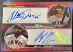 Heliot Ramos, Alek Thomas [Red Black Pulse] #DA-TR Baseball Cards 2022 Topps Chrome Sonic Dual Autographs Prices