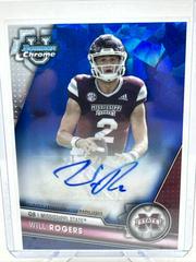 Will Rogers #PA-ROG Football Cards 2023 Bowman Chrome University Sapphire Prospect Autographs Prices