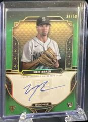 Matt Brash [Gold] #RA-BRA Baseball Cards 2022 Topps Triple Threads Rookie Autographs Prices