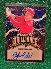 Dylan Carlson [Blue] Baseball Cards 2020 Leaf Flash of Brilliance Autographs Prices