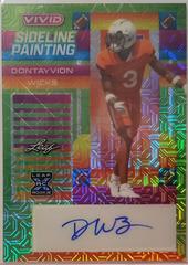 Dontayvion Wicks [Mojo Green] #SP-DW2 Football Cards 2023 Leaf Vivid Autographs Sideline Painting Prices