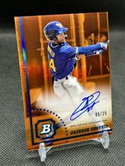 Jackson Chourio [Orange] #CPA-JC Baseball Cards 2022 Bowman Heritage Chrome Prospect Autographs Prices