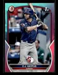 C. J. Kayfus [Aqua Pink Gradient] Baseball Cards 2023 Bowman Draft Prices