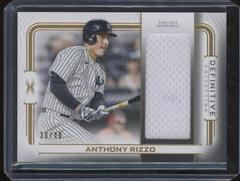 Anthony Rizzo Baseball Cards 2023 Topps Definitive Patch Collection Prices