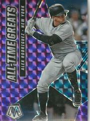 Alex Rodriguez [Purple Mosaic] #ATG11 Baseball Cards 2021 Panini Mosaic All Time Greats Prices