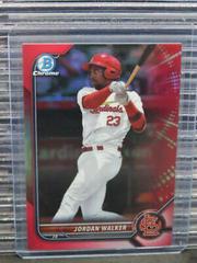 Jordan Walker [Red Refractor] Baseball Cards 2022 Bowman Chrome Prospects Prices