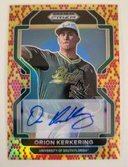 Orion Kerkering [Snake Skin Autograph] #PDP152 Baseball Cards 2022 Panini Prizm Draft Picks Prices