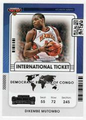 Dikembe Mutombo Basketball Cards 2021 Panini Contenders International Ticket Prices
