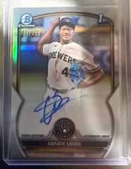 Abner Uribe [Refractor] #CPA-AU Baseball Cards 2023 Bowman Chrome Prospect Autographs Prices