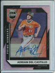 Adrian Del Castillo [Prime Numbers A] #67 Baseball Cards 2021 Panini Elite Extra Edition Prices