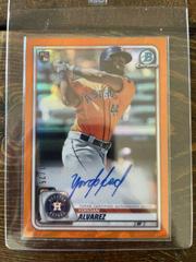 Yordan Alvarez [Orange Refractor] #CRA-YA Baseball Cards 2020 Bowman Chrome Rookie Autographs Prices