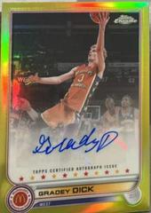 Gradey Dick [Yellow] #CA-GD Basketball Cards 2022 Topps Chrome McDonald's All-American Autographs Prices