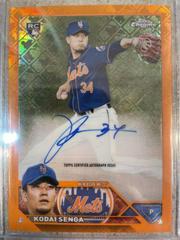 Kodai Senga [Orange] #RCA-KS Baseball Cards 2023 Topps Chrome Logofractor Autograph Prices