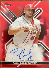 Paul Goldschmidt [Red] #FA-PG Baseball Cards 2022 Topps Finest Autographs Prices