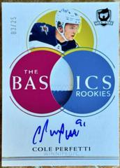 Cole Perfetti [Patch] #TB-CP Hockey Cards 2021 Upper Deck The Cup The Basics Auto Prices