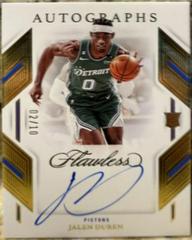 Jalen Duren [Gold] #31 Basketball Cards 2022 Panini Flawless Autograph Prices
