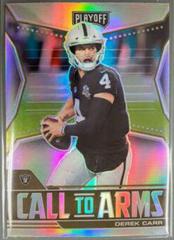 Derek Carr [Silver] #CA-DCA Football Cards 2021 Panini Playoff Call to Arms Prices