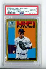Julio Rodriguez [Gold Refractor] #HIFI-4 Baseball Cards 2022 Bowman Hi Fi Futures Prices