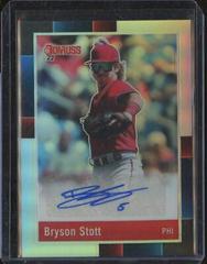 Bryson Stott [Holo] Baseball Cards 2022 Panini Donruss Optic Retro 1988 Signatures Prices