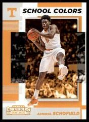 Admiral Schofield #32 Basketball Cards 2019 Panini Contenders Draft Picks School Colors Prices