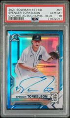 Spencer Torkelson [Blue] Baseball Cards 2021 Bowman 1st Edition Chrome Autographs Prices