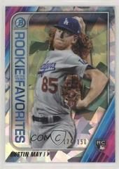 Dustin May [Atomic Refractor] Baseball Cards 2020 Bowman Chrome Rookie of the Year Favorites Prices