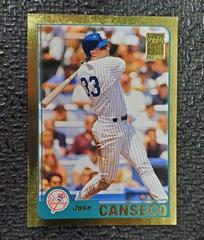 Jose Canseco #61 Baseball Cards 2001 Topps Gold Prices