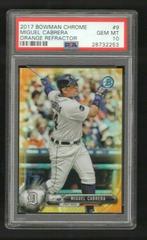 Miguel Cabrera [Orange Refractor] #9 Baseball Cards 2017 Bowman Chrome Prices