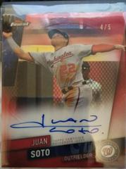 Juan Soto [Red Refractor] #FA-JS Baseball Cards 2019 Topps Finest Autographs Prices