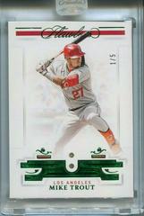 Mike Trout [Emerald] #1 Baseball Cards 2021 Panini Flawless Prices