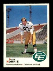 Bayne Norrie Football Cards 1970 O Pee Chee CFL Prices