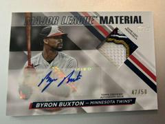Byron Buxton Baseball Cards 2024 Topps Major League Material Autograph Prices